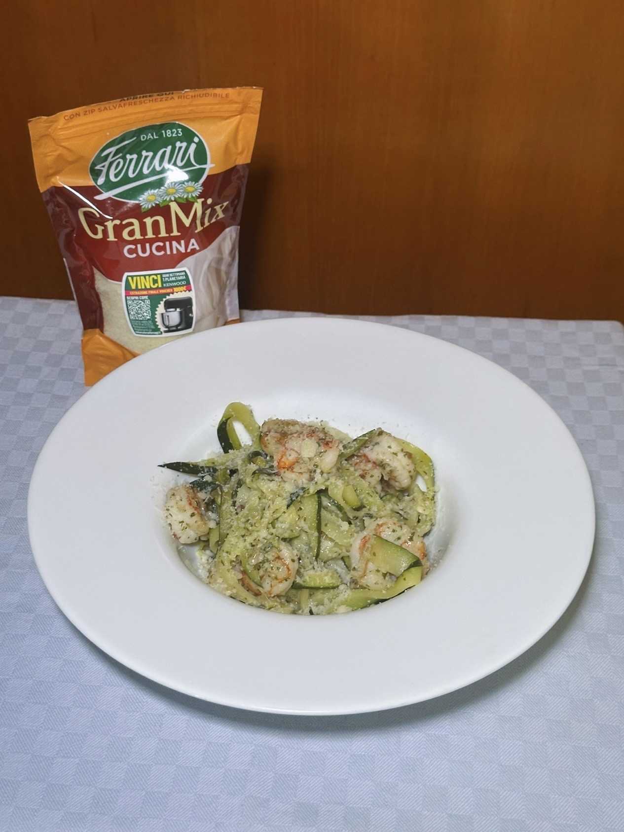 Zucchine e gamberoni