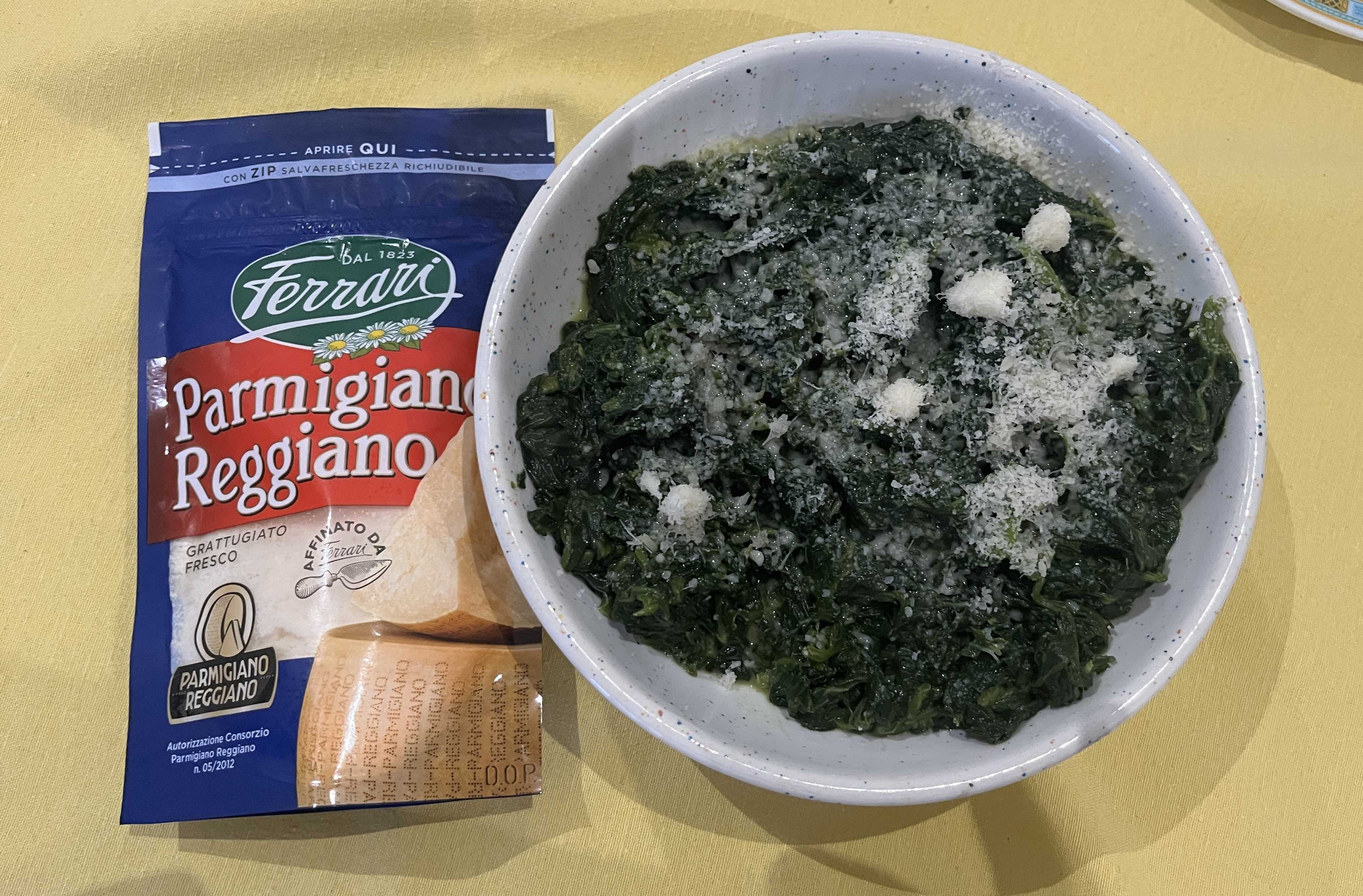 Spinaci al parmigiano veloci