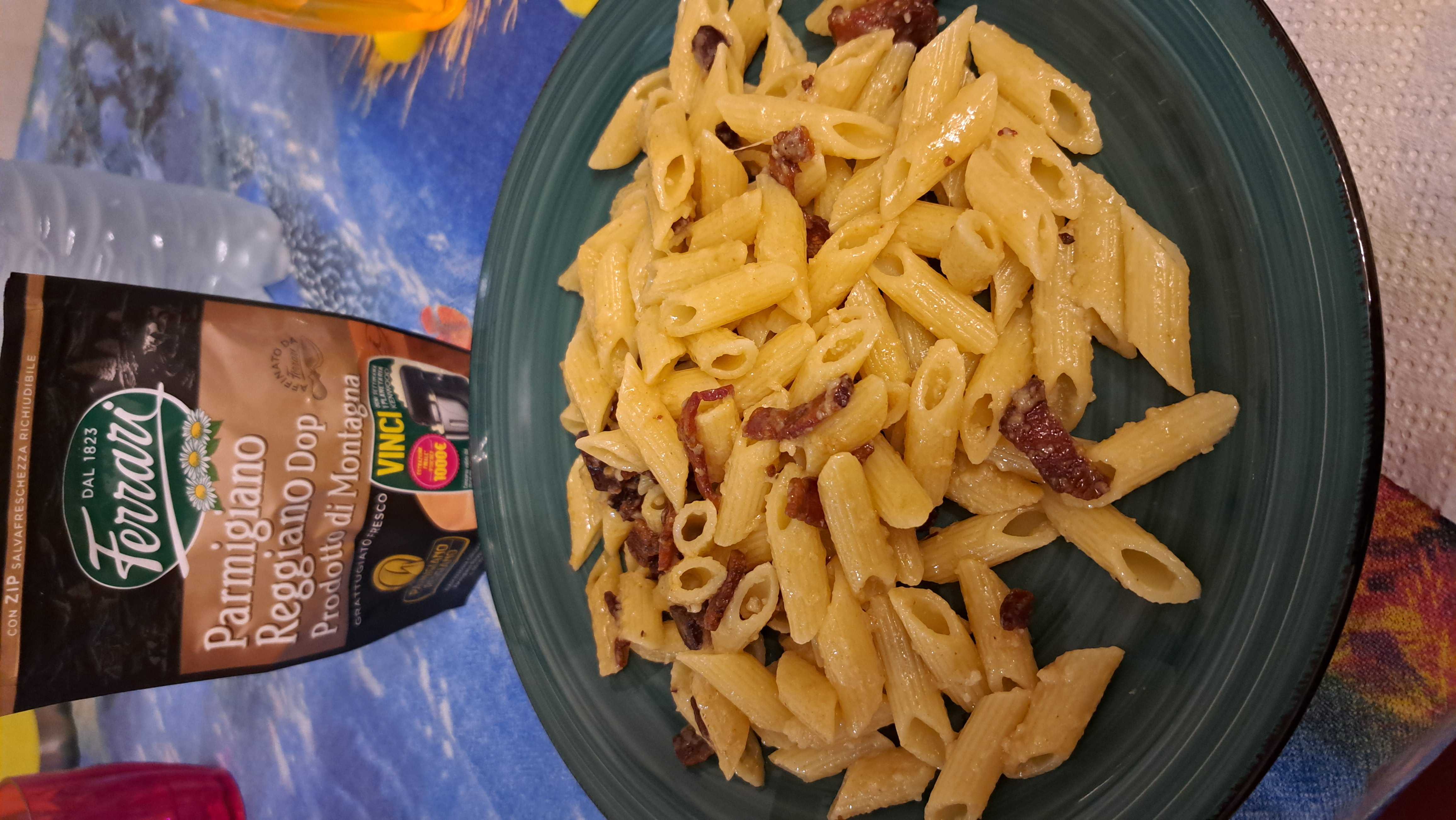 Penne pancetta e Ferrari