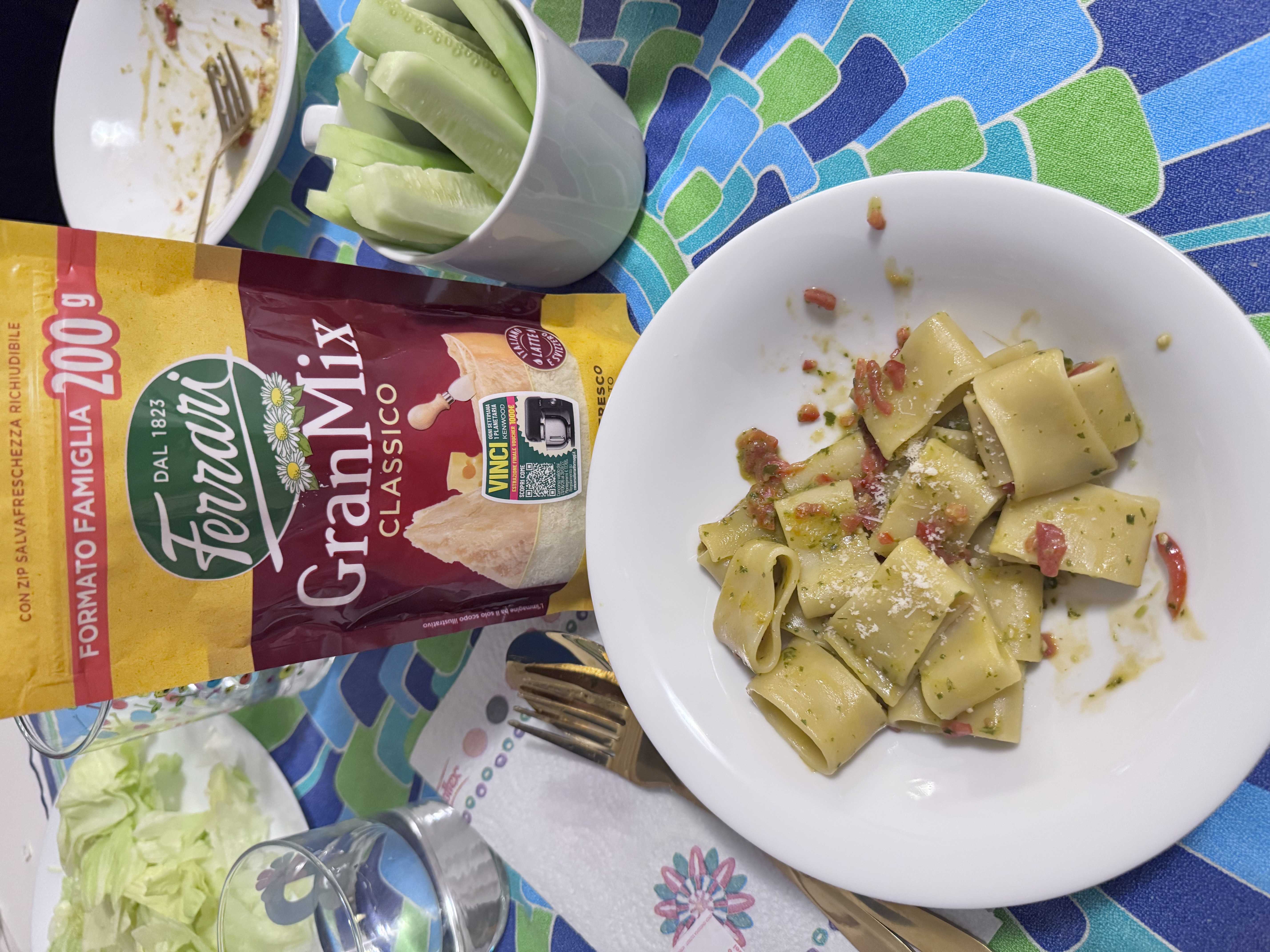 Paccheri pesto e pomodorini