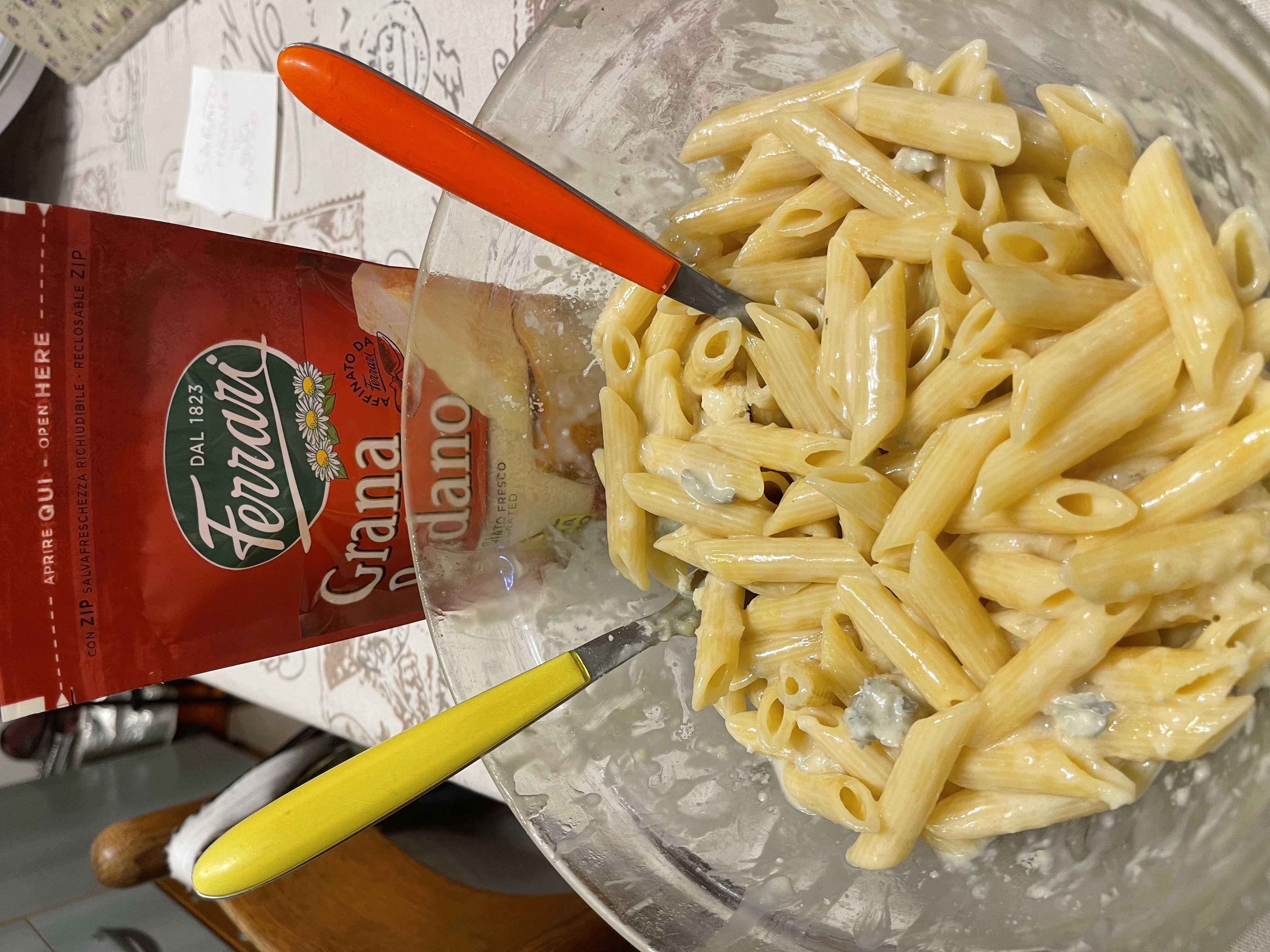 Penne zola e grana